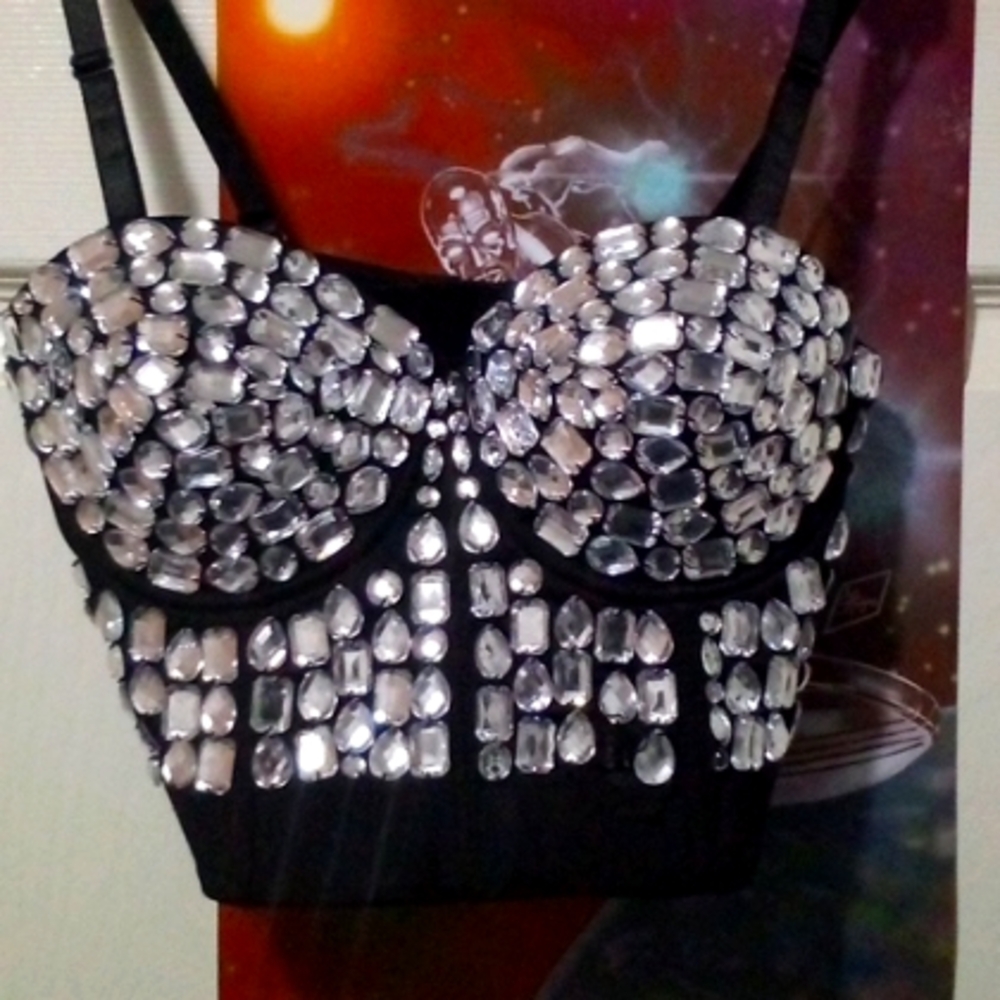 Diamond brasserie crop top never worn